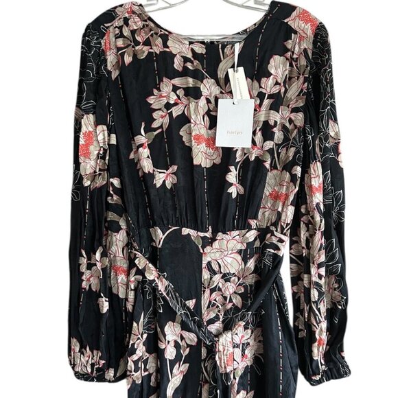 Anthropologie Harlyn Audria Black Multicolour Floral Jumpsuit Size L - Picture 4 of 7